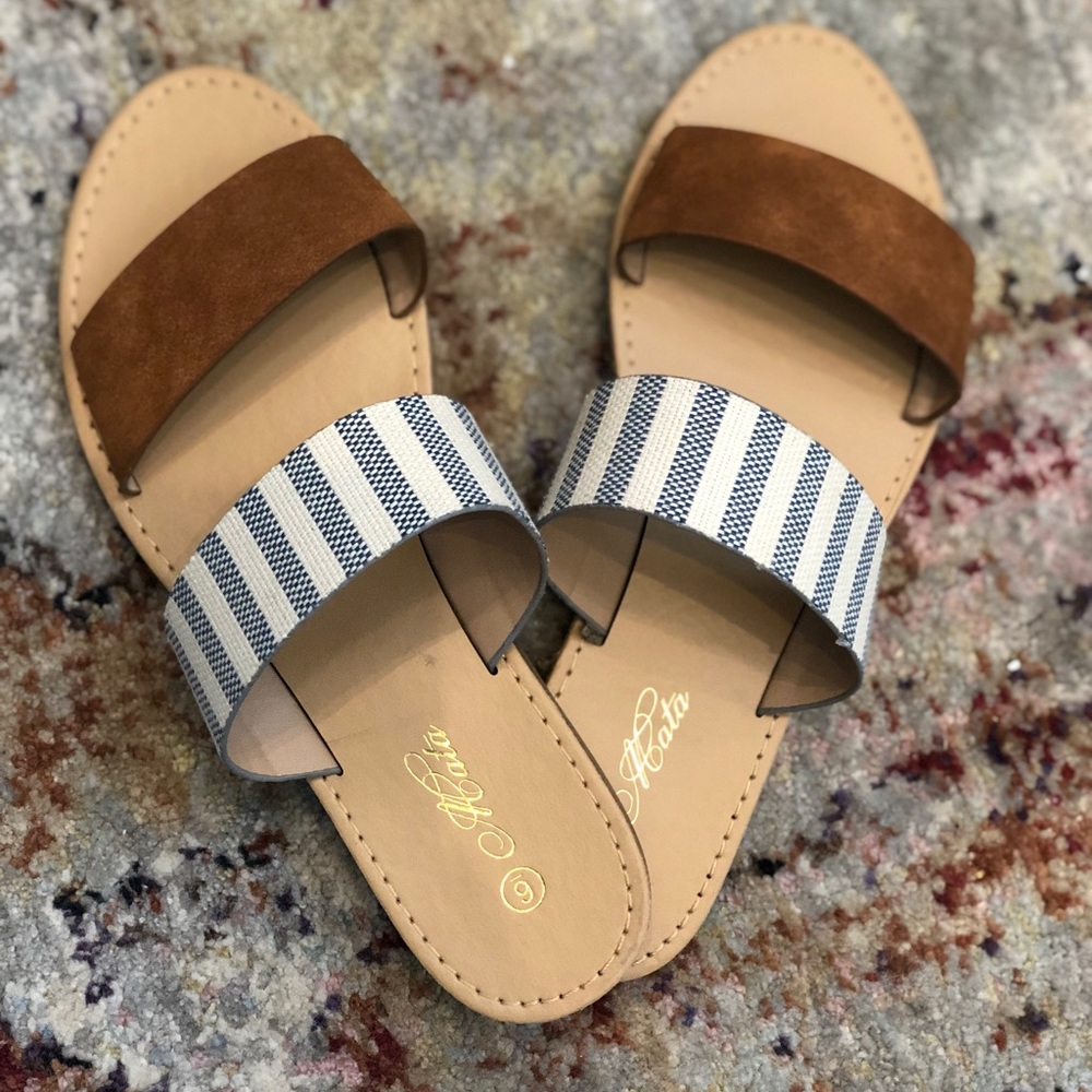 Stripe Sandals